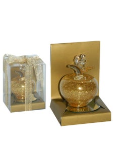 AL QADAH Glass Deco Apple Shape Golden  - Image 2