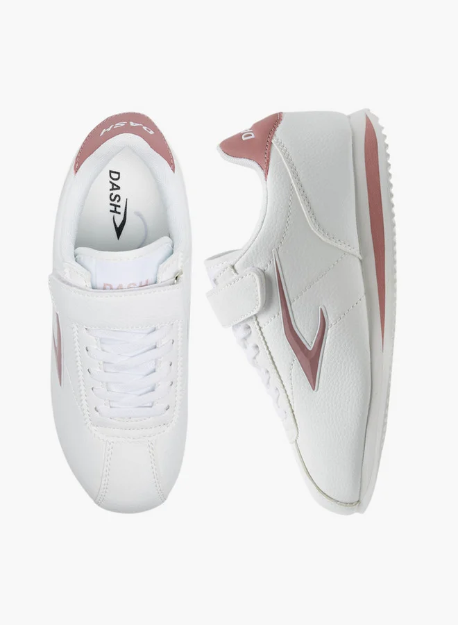 Dash Textured Sports Shoes with Hook and Loop Closure