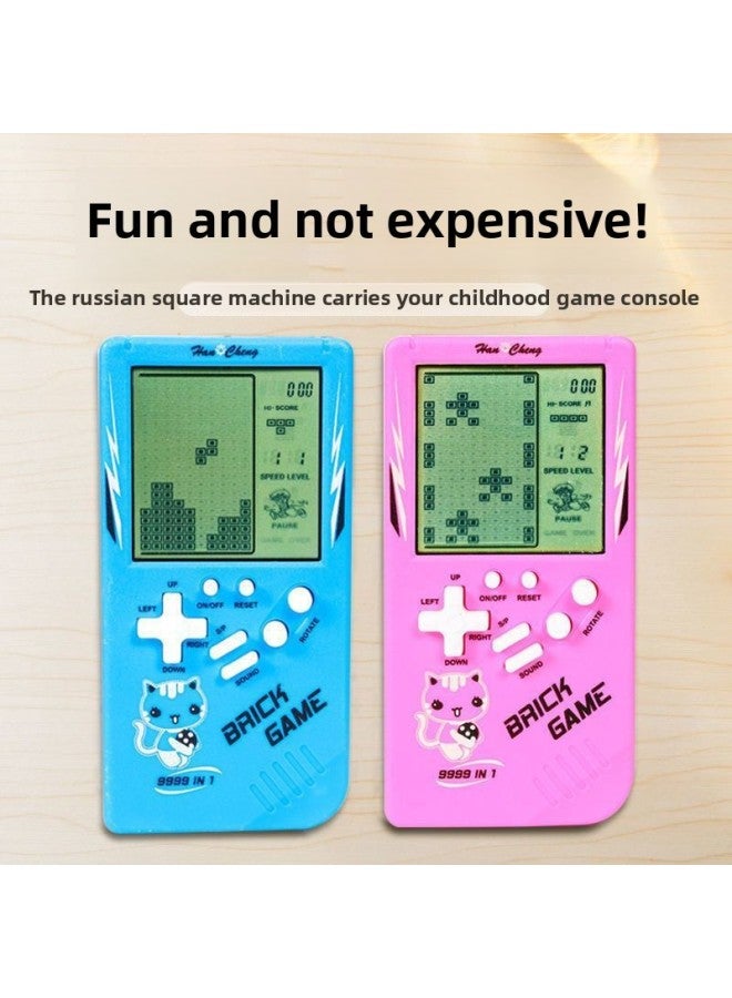 Large Screen Square Childhood Handheld Children's 8090 Retro Puzzle Nostalgic Old Toys Postage A Batch-Model:Green [large Screen Game Console-free Battery] - Image 2