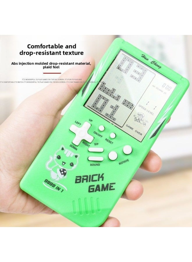 Large Screen Square Childhood Handheld Children's 8090 Retro Puzzle Nostalgic Old Toys Postage A Batch-Model:Green [large Screen Game Console-free Battery] - Image 3
