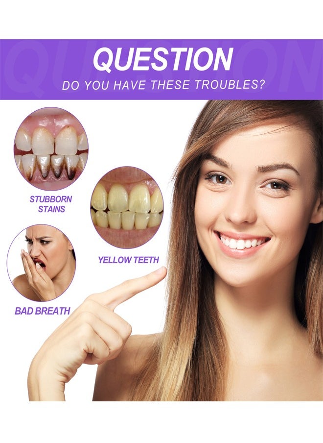 OUHOE - V34 Teeth Colour Corrector Serum 30ml, Formula With Purple Corrector, Cancel Out The Yellow Tones, Remove The Unpleasant Stains and Bring Out Your Teeth Natural Radiance, Make Your Smile Look Bright - Image 1