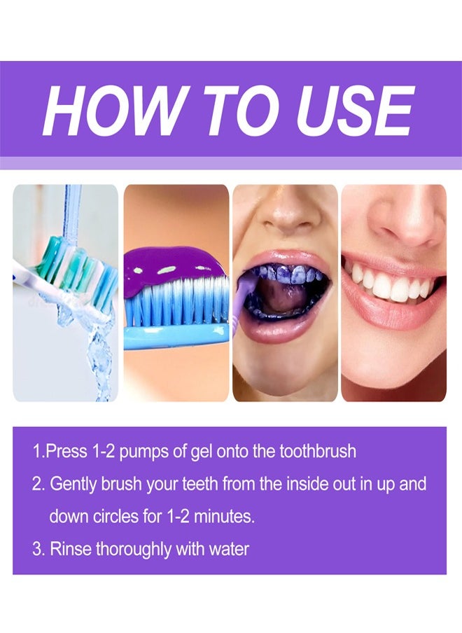 OUHOE - V34 Teeth Colour Corrector Serum 30ml, Formula With Purple Corrector, Cancel Out The Yellow Tones, Remove The Unpleasant Stains and Bring Out Your Teeth Natural Radiance, Make Your Smile Look Bright - Image 1