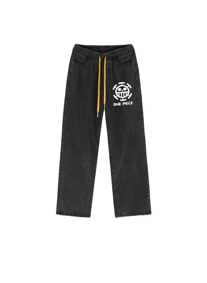 KUYING New One Piece Wide Leg Casual Jeans  - Image 1