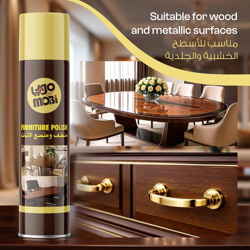 MOBi Furniture Polish for Wood and Leather, 300 ml - Image 2