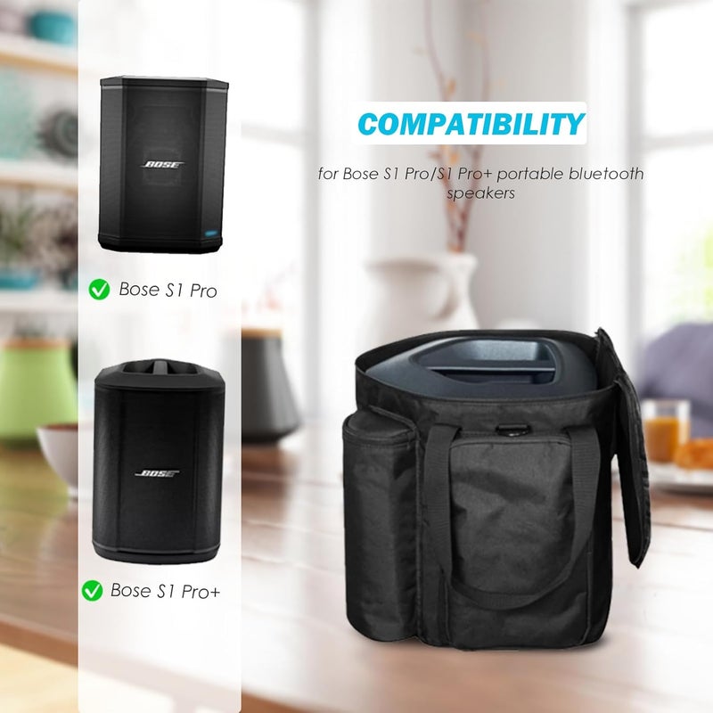 Wisoqu Carrying Case for S1 Pro S1 Pro+, Waterproof Portable Bluetooth Speaker Protective Travel Case with Removable Shoulder Strap, Carrying Bag for Speaker Microphone Power Cord - Image 3