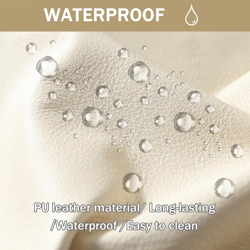 غطية صندوق المناديل البيضاوي الجلدي الأبيض لغرفة المعيشة أو السيارة أو المكتب أو ديكور المنزل - Image 4