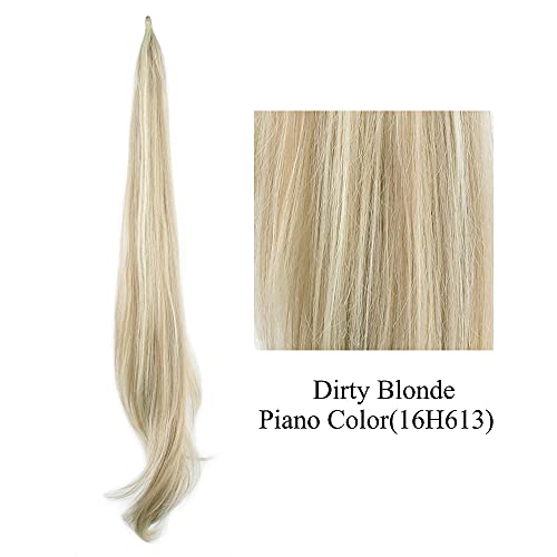 IMISSU Hair Extension Pony Tail Flexible Hair Ponytails Hairpieces Piano Dirty Blonde - Image 3