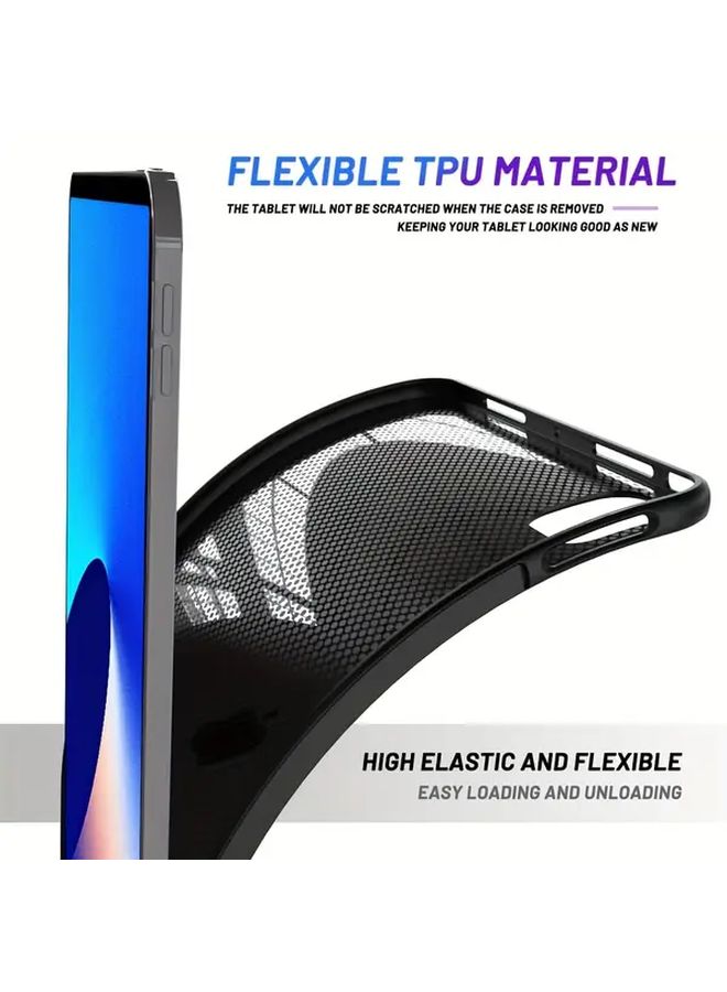 غطاء iPad Pro 11 بوصة M4 رقيق خفيف الوزن غطاء ناعم مضاد للخدش حماية تصميم بسيط أسود - Image 4