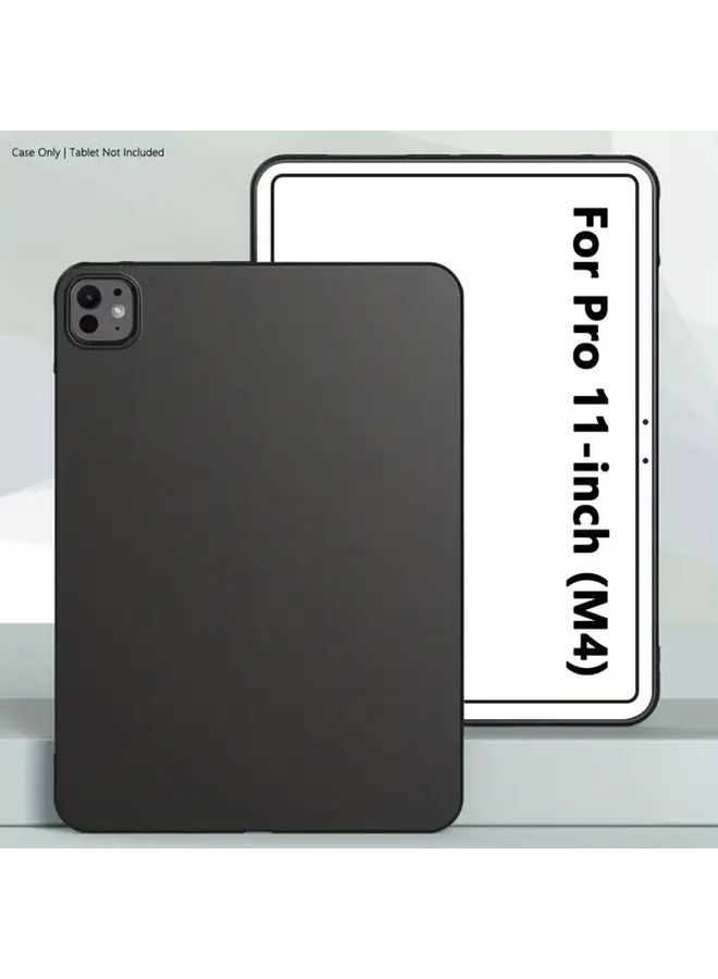 غطاء iPad Pro 11 بوصة M4 رقيق خفيف الوزن غطاء ناعم مضاد للخدش حماية تصميم بسيط أسود - Image 1