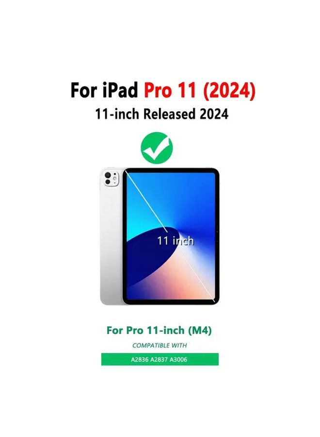 غطاء iPad Pro 11 بوصة M4 رقيق خفيف الوزن غطاء ناعم مضاد للخدش حماية تصميم بسيط أسود - Image 3
