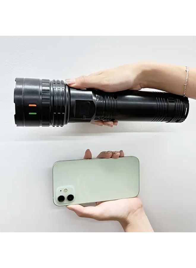 1pc Outdoor Large Emergency Flashlight Strong Light Long Range Multi Level Dimming - Image 3