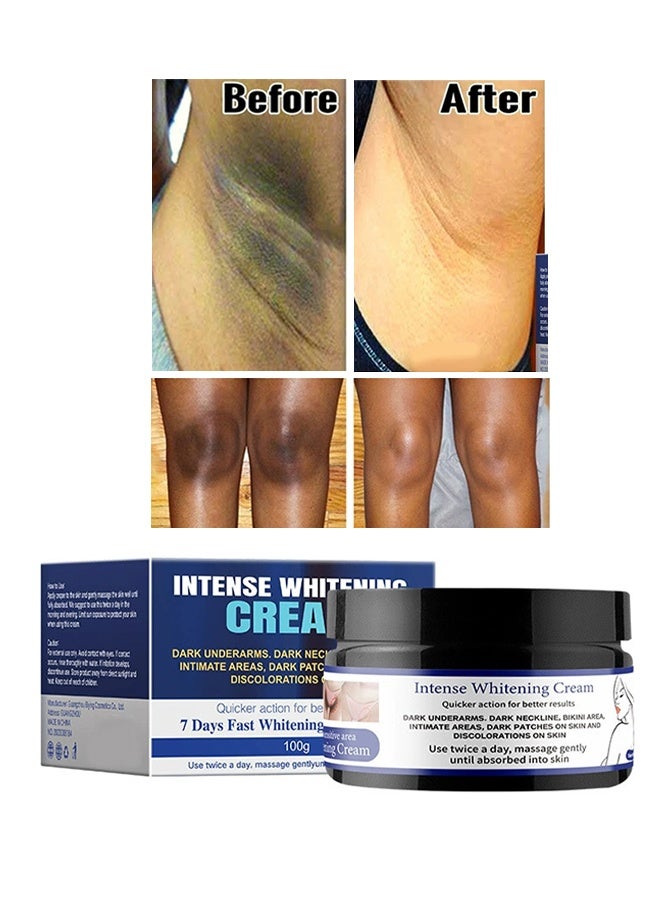 MOOYAM Intense Whitening Cream，Skin Lightening Cream Bleaching Cream For Body , Private Parts, Underarm, Knees, Elbows, Inner Thigh, Bikini Areas, Bikini Line, Natural Skin Whitening 100g - Image 1