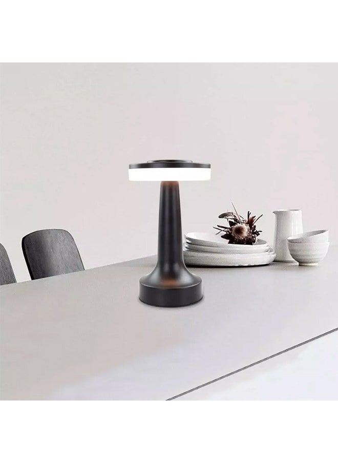 Taimi - Cordless Metal Portable Table Lamp with Rechargeable Touch Sensor Black - Image 1
