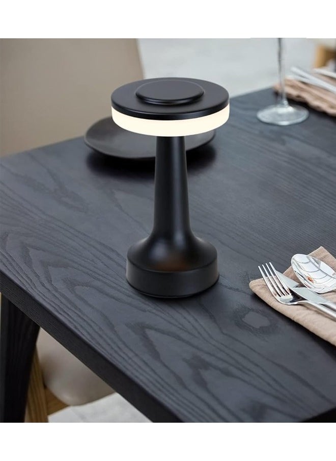 Taimi - Cordless Metal Portable Table Lamp with Rechargeable Touch Sensor Black - Image 1