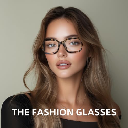 XVXV Blue Light Glasses for Woman Men - Oversize Square Eyeglasses Bluelight Blocking Anti Glare with Spring Hinge(3Pack*Mix3,0.0X) - Image 2