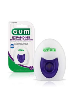 جم خيط تنظيف الأسنان المتوسع GUM Deep Clean - خيط تنظيف الأسنان المنسوج المشمع - إزالة فعالة للبلاك للأسنان الضيقة - بدون نكهة (عبوة من 6 قطع)  - Image 2