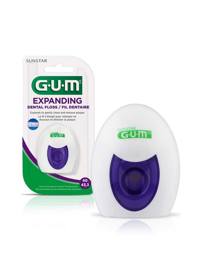 GUM Deep Clean Expanding Dental Floss - Waxed Woven Floss - Effective Plaque Removal for Tight Teeth - Unflavored (6pk) - Image 2