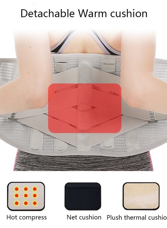 DUNISO - Back Support Brace Belt Self-Heating Lumbar Support for Pain Relief Lumbar Warmer Back Brace with Heating Pad Waist Heating Belt for Men Women and Men XL - Image 1