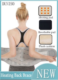 Back Support Brace Belt Self-Heating Lumbar Support for Pain Relief Lumbar Warmer Back Brace with Heating Pad Waist Heating Belt for Men Women and Men XL