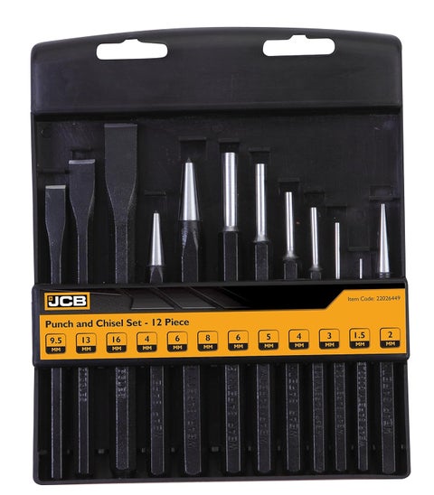 JCB Tools 12 pc Punch Chisel Set 22026449
