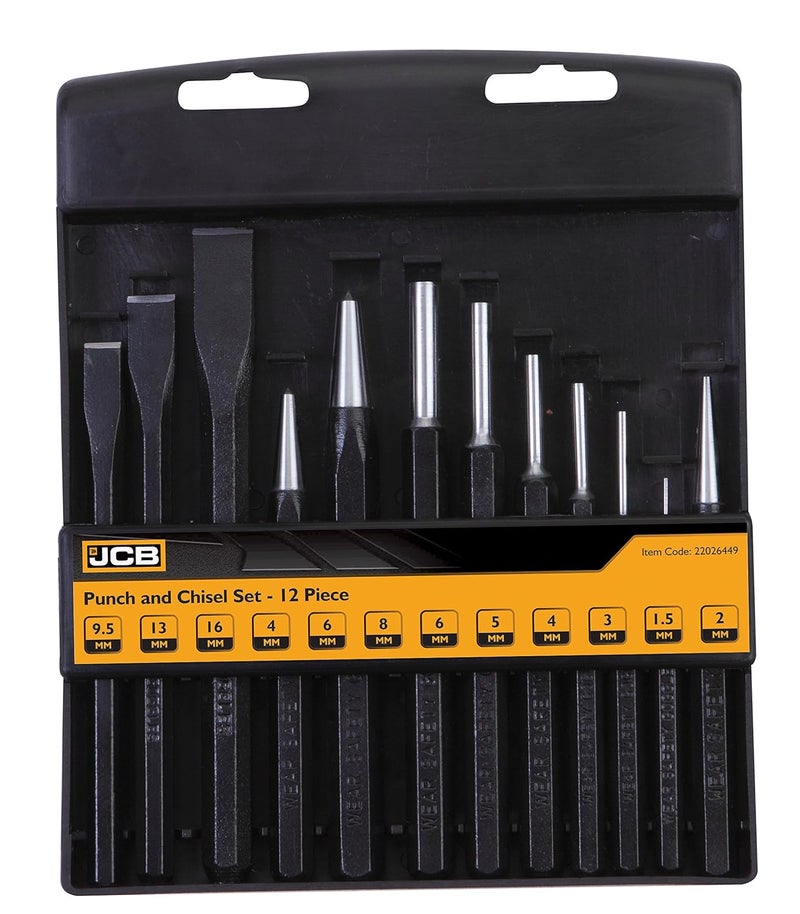 JCB Tools 12 pc Punch Chisel Set 22026449