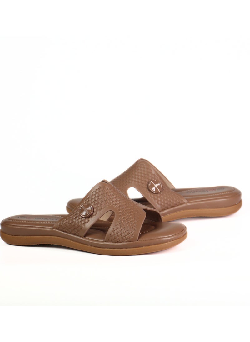 SD.Felano Women Comfort Flat Sandals | Soft Cushioned Footbed | Lightweight Easy Slip On Design | Anti Slip Sole | Open Toe Daily Wear Sandals | Comfortable Footwear For Home Walking And Casual Use - Image 4