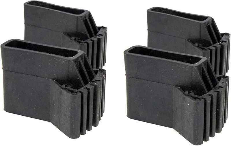 4 Pcs Black Rubber Ladder Feet Covers For Enhanced Stability And Safety - Image 1
