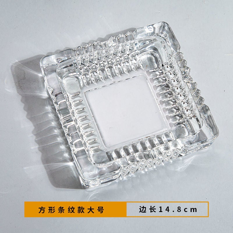 Lizun Ashtray Creative Personality Household Glass Ashtray Office Living Room Crystal Fashionable Square Ashtray - Image 4