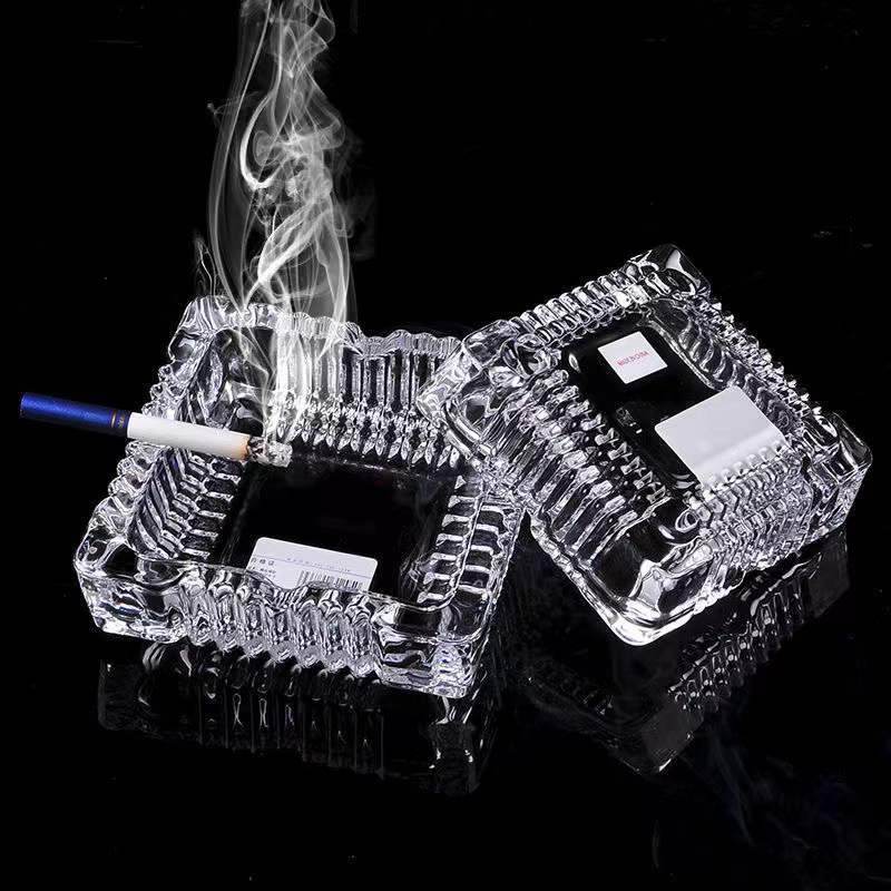 Lizun Ashtray Creative Personality Household Glass Ashtray Office Living Room Crystal Fashionable Square Ashtray - Image 3