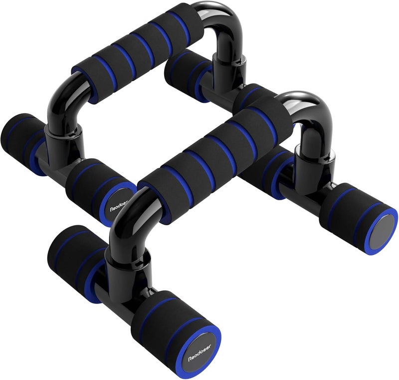 Readaeer Push Up Bars Gym Exercise Equipment Fitness 1 Pair Pushup Handles with Cushioned Foam Grip and Non-Slip Sturdy Structure Push Up Bars for Men & Women - Image 1