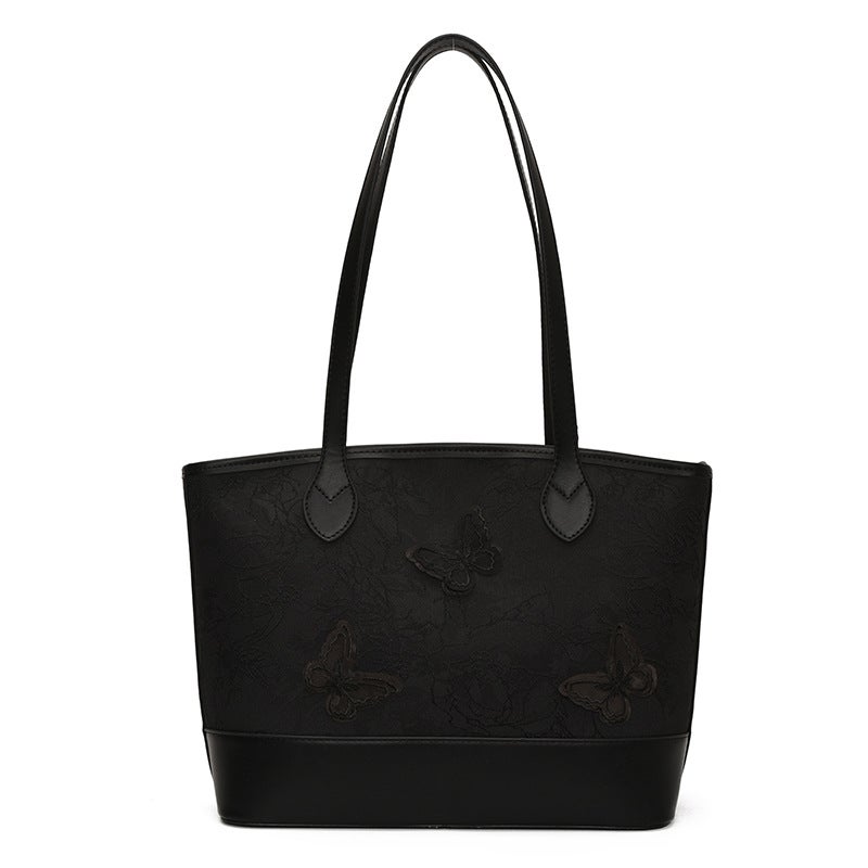 Sweet Style Embossed Butterfly Embroidered Armpit Women'S Bag Large Capacity Versatile Commuter High-End Shoulder Bag - Image 1
