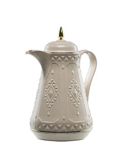 Plastic 2121 Compact Design Coffee Thermos with Ergonomic Handle Off-White and Gold 1 L 52547