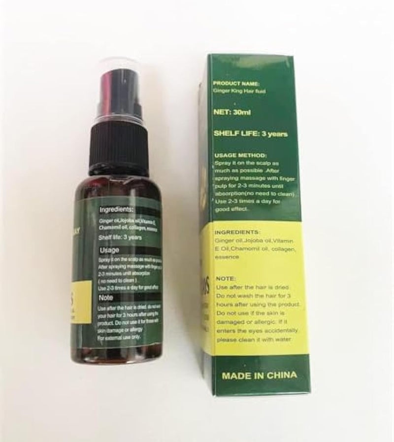 Hair Regrowth Serum, Ginger Essential Oil & Germ Serum for Hair Loss Treatment-For Longer Growth (30ml) - Image 3