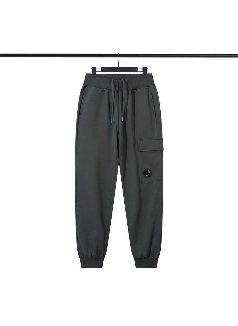 Generic - Trendy Brand CP Functional Lens Loose-Fit Casual Sports Men Womens Thin Solid Color Pants Pants Trendy Iron gray - Image 1