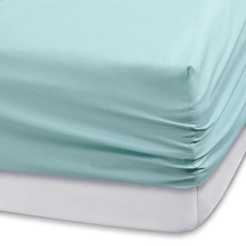Comfort Spaces CS20-0116 Microfiber Set 14" Deep Pocket, Wrinkle Resistant All Around Elastic-Year-Round Cozy Bedding Sheet, Matching Pillow Cases, Twin, Aqua - Image 3