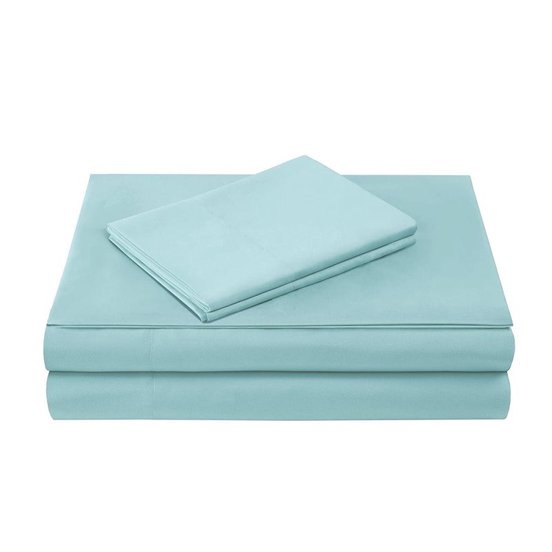 Comfort Spaces CS20-0116 Microfiber Set 14" Deep Pocket, Wrinkle Resistant All Around Elastic-Year-Round Cozy Bedding Sheet, Matching Pillow Cases, Twin, Aqua - Image 2