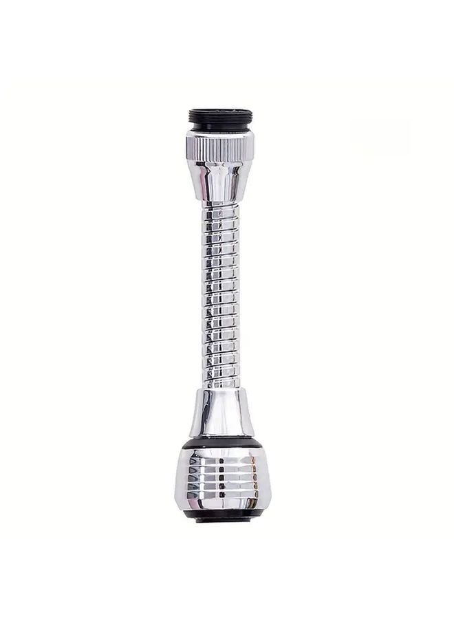 صنبور ممتد مع عنق الإوزة المرن قابل لضبط الارتفاع موصل ABS فضي - Image 1