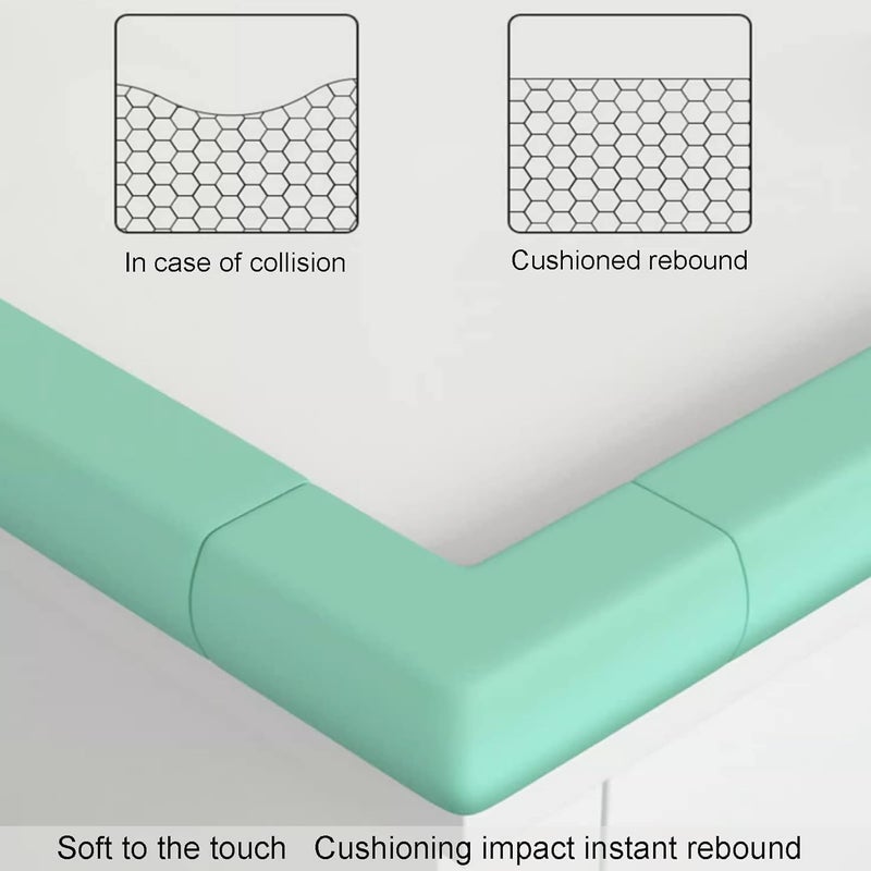 Corner protectors Sharp Edges Table Desk Furniture Edge Corner Protector, Wall Edge Bumpers Guards, Strong Adhesive Double Sided Pre-Taped Bumper, Proof Foam Padding(Gray,10m) - Image 2