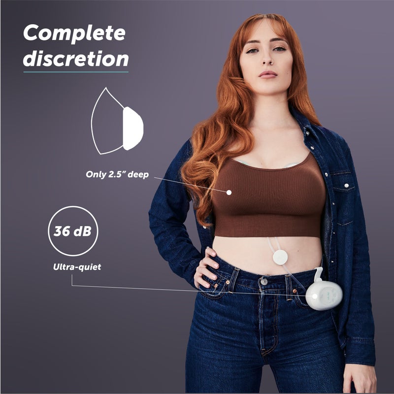 Elvie Stride Hospital-Grade, App-Controlled Breast Pump - Hands-Free, Wearable, Ultra-Quiet & Electric with 2-Modes, 10-Settings & 5oz Capacity per Cup - Image 3