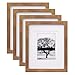 Egofine Egofine 8x10 Picture Frames 4 Pack, for Pictures 4x6 or 5x7 with Mat Made of Solid Wood for Table Top Display and Wall  - Image 2
