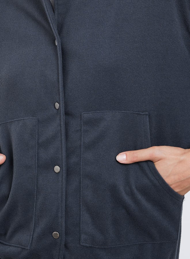 Take Two Women Grey Solid Utility Jacket - Image 4