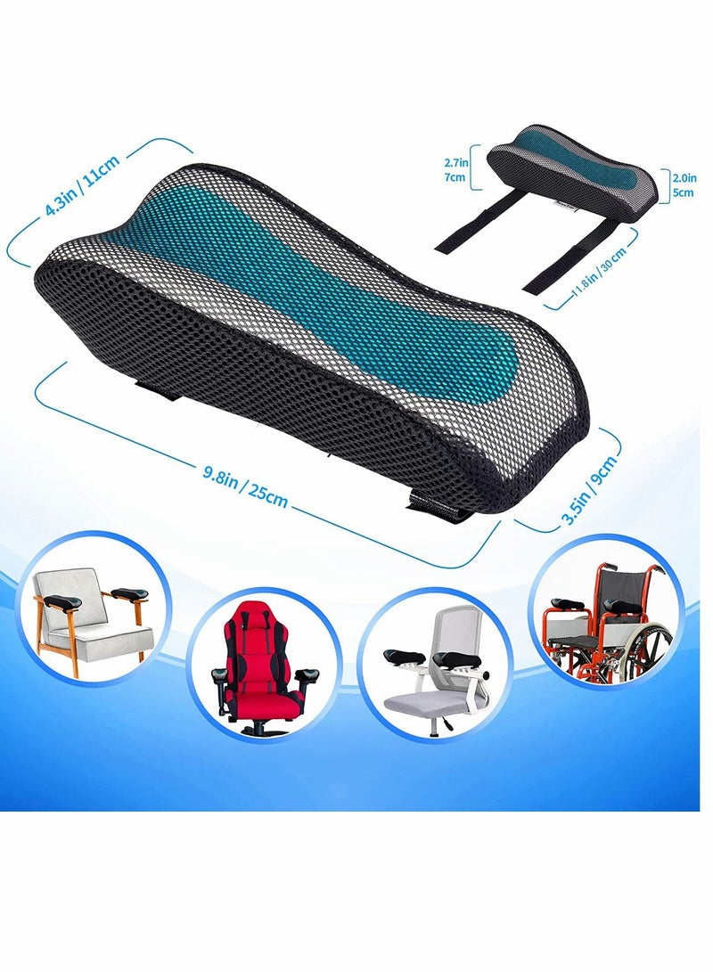 SYOSI Ergonomic Armrest Pads, Office Chair Arm Rest Cover Pillow, Elbow Support Cushion, for Computer, Gaming, Desk Chairs (Set of 2) - Image 3
