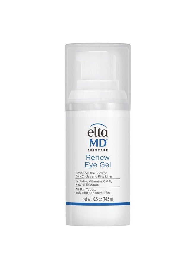EltaMD - Renew Eye Gel Minimizes Under Eye Bags And Dark Circles Under Eye Brightener Helps Reduce Wrinkles And Fine Lines Anti Aging Eye Serum For Face 0.5 Oz Pump - Image 1