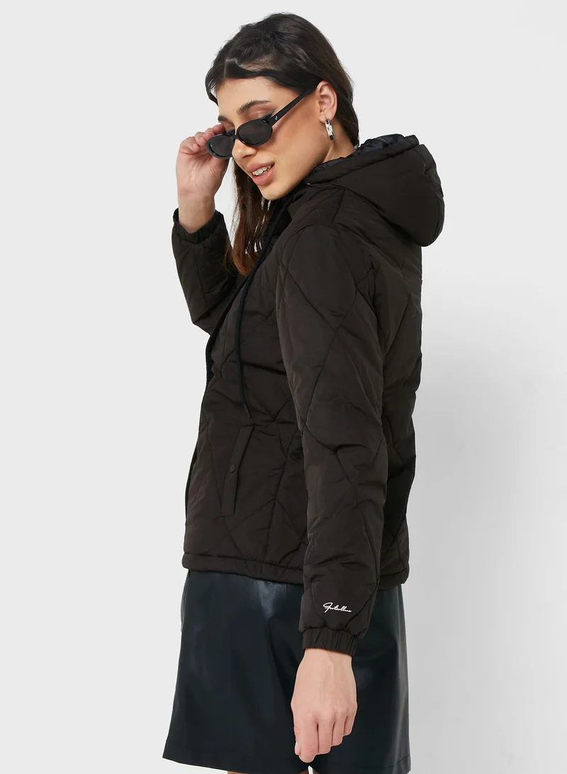 Urban Minx Urban Minx Urban Minx Classic Padded Jacket With Hood