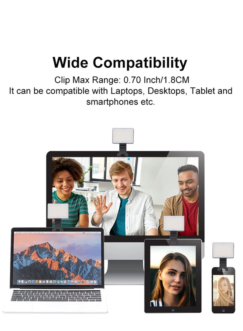 Excefore Video Conferencing Lighting, 3 Light Modes Portable LED Clip for Webcam Zoom Call Lighting Selfie  - Image 5