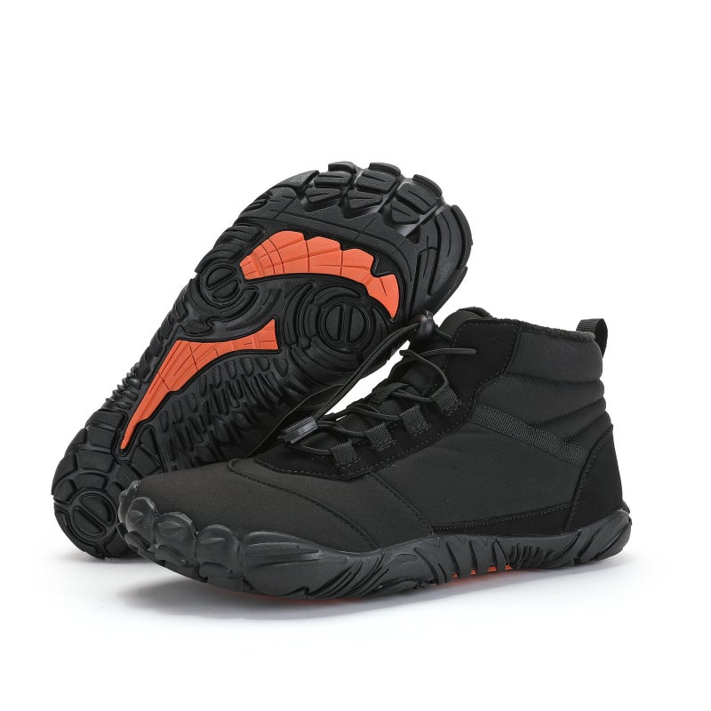 Winter Fleece-Lined Waterproof Five-Finger Snow Boots Warm And Comfortable Couple High-Top Casual Cotton-Padded Shoes - Image 2