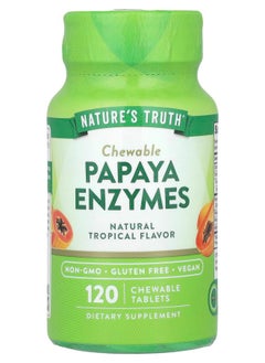 Chewable Papaya Enzymes Natural Tropical 120 Chewable Tablets