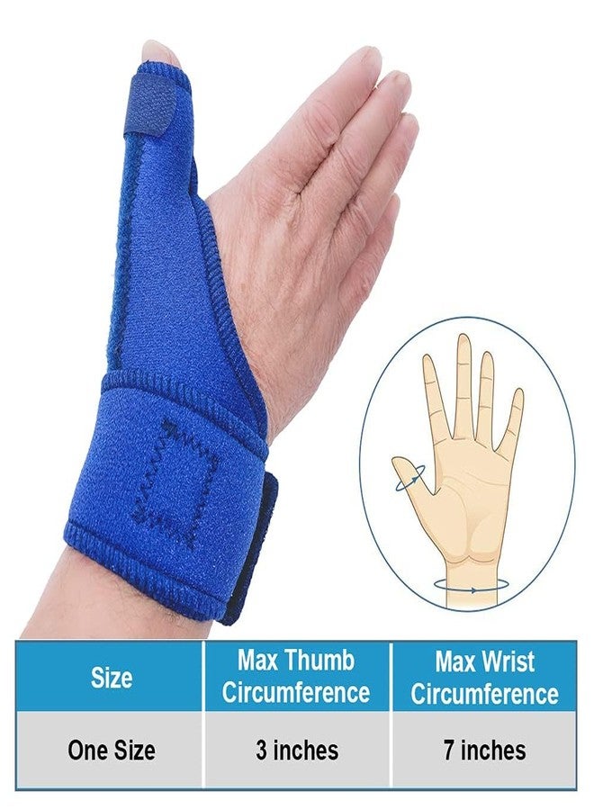 KUDIZE Thumb Brace Thumb Spica Splint Stabilizer for Pain Sprains Arthritis Tendonitis Carpal Tunnel & Trigger Finger - Immobilizer Wrist Strap - Right Hand Or Left Hand - Universal (Blue) - Image 5