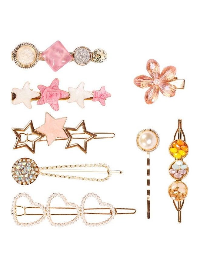 Aliza - 8 Pcs Korean Style Pearl Barrettes Women - Image 1