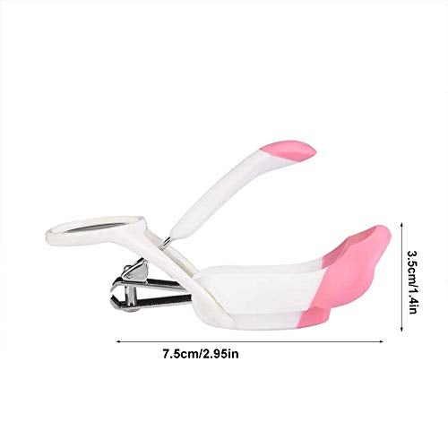 LAFILLETTE Nail Clipper with Magnifier Glass for Babies Children in Pink Color - Image 3